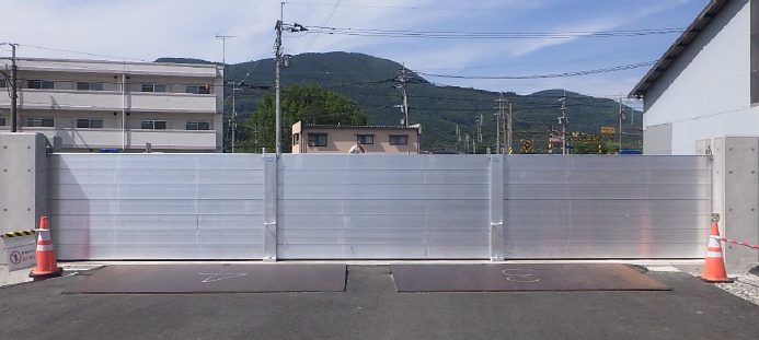 工場全体の防水壁